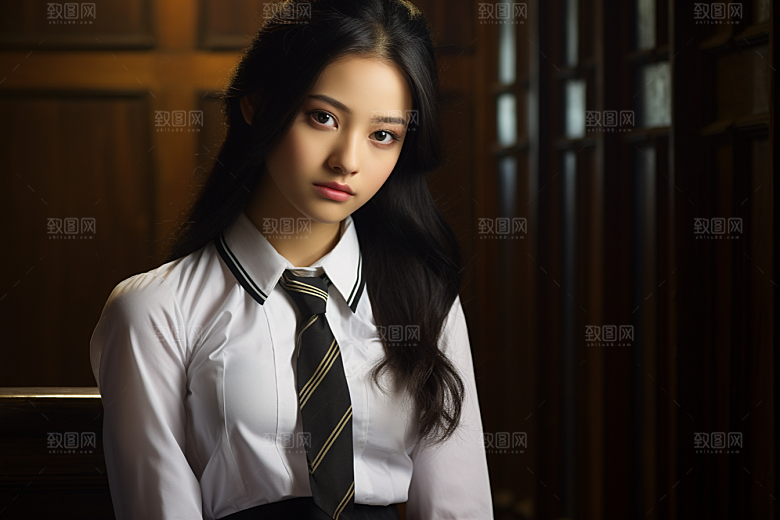 校服人物校园自然摄影图