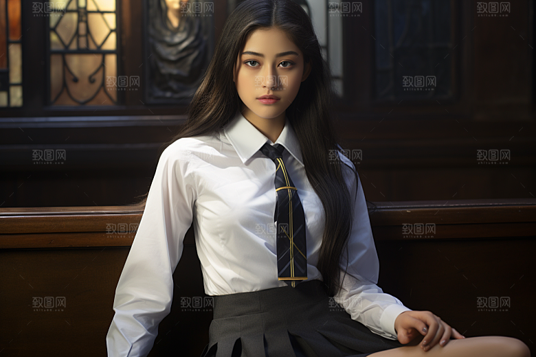 校服人物学校青春摄影图