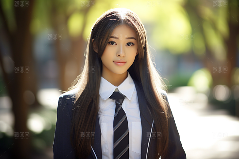 校服人物高清制服摄影图