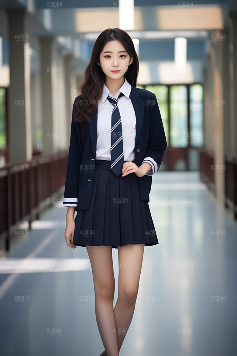 校服人物青春自然摄影图