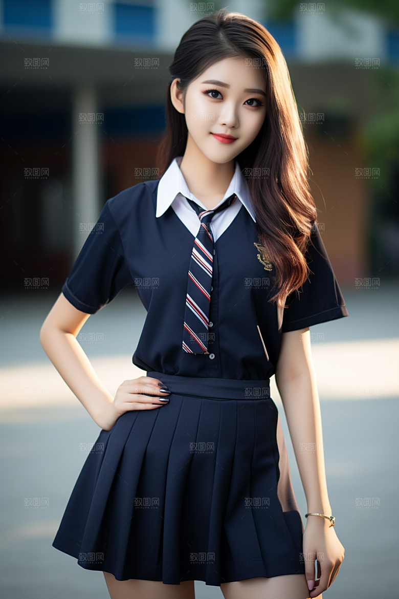 校服人物人像高清摄影图