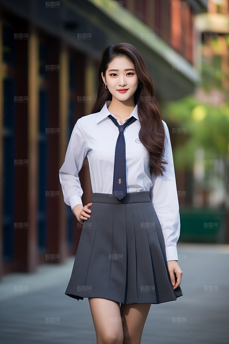 校服人物高清青春摄影图