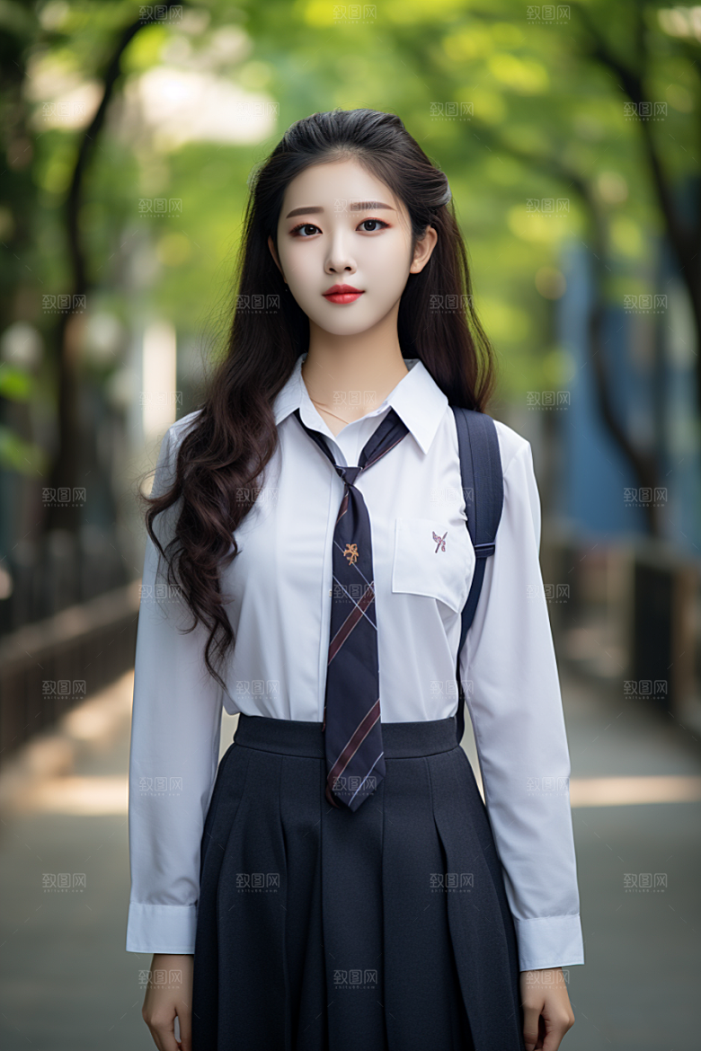 校服人物学生青春摄影图