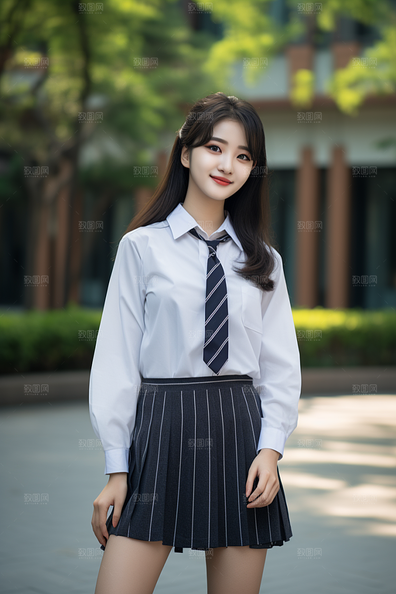 校服人物青春学校摄影图