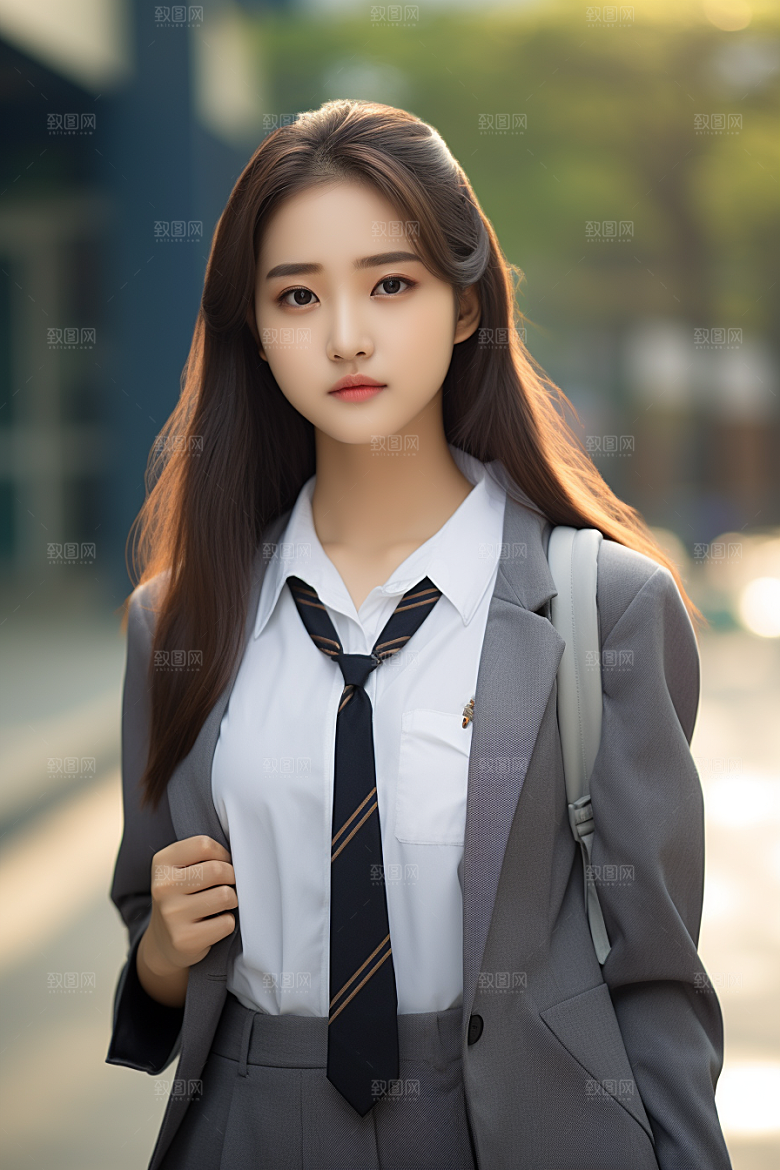 校服人物高中学校摄影图