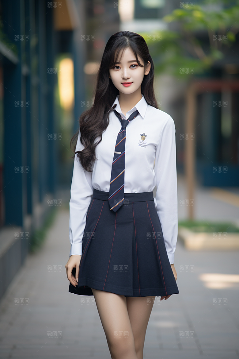 校服人物青少年青春摄影图