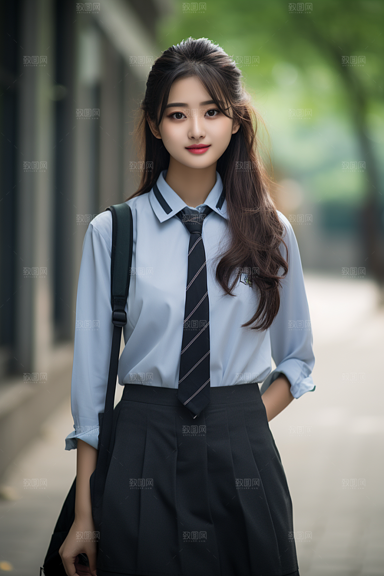 校服人物高清青少年摄影图