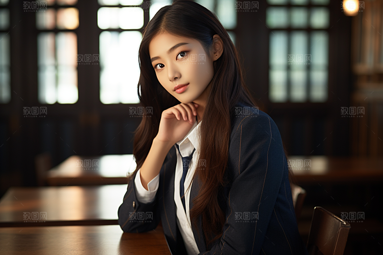 校服人物高清校园摄影图