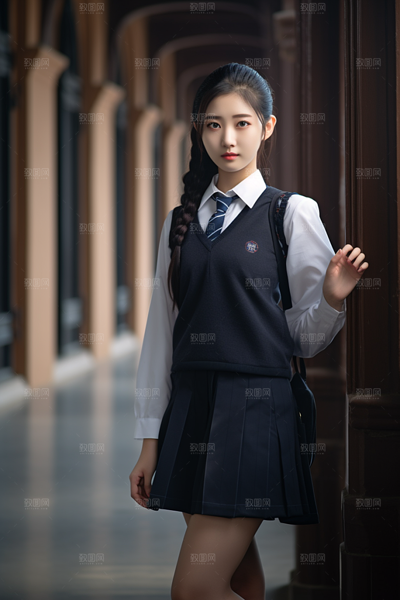 校服人物自然青春摄影图