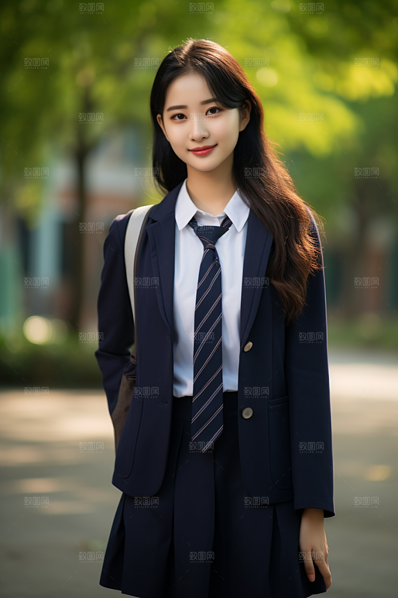 校服人物高中学校摄影图