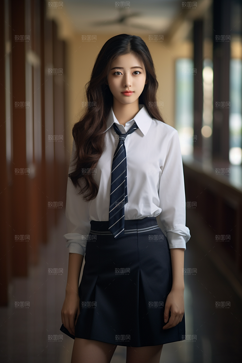 校服人物青少年高清摄影图