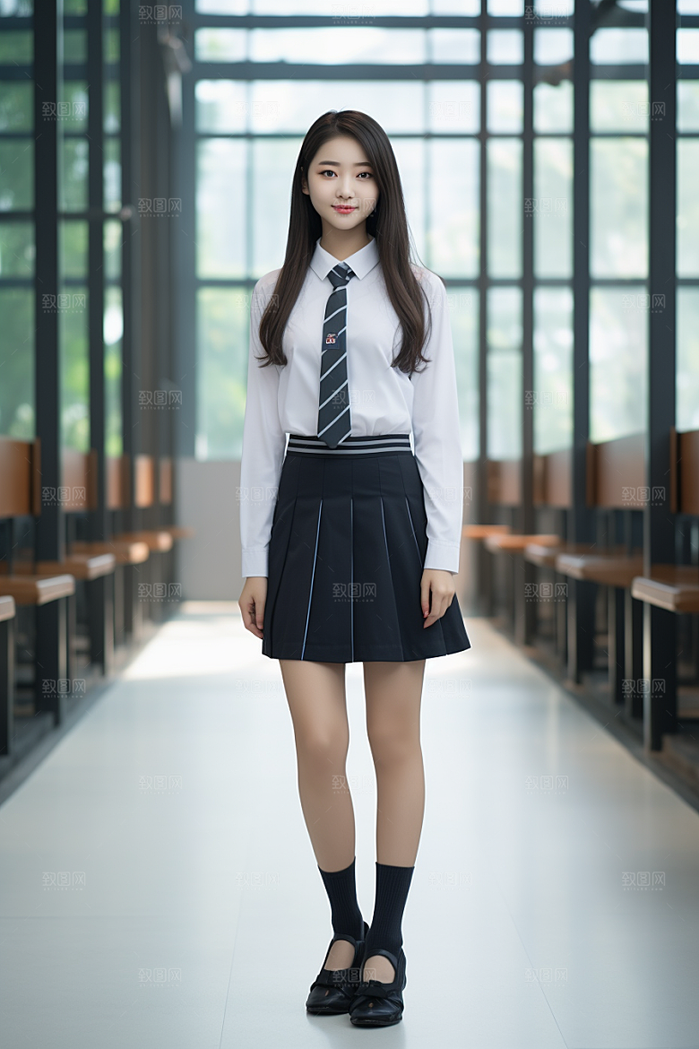 校服人物清新人像摄影图