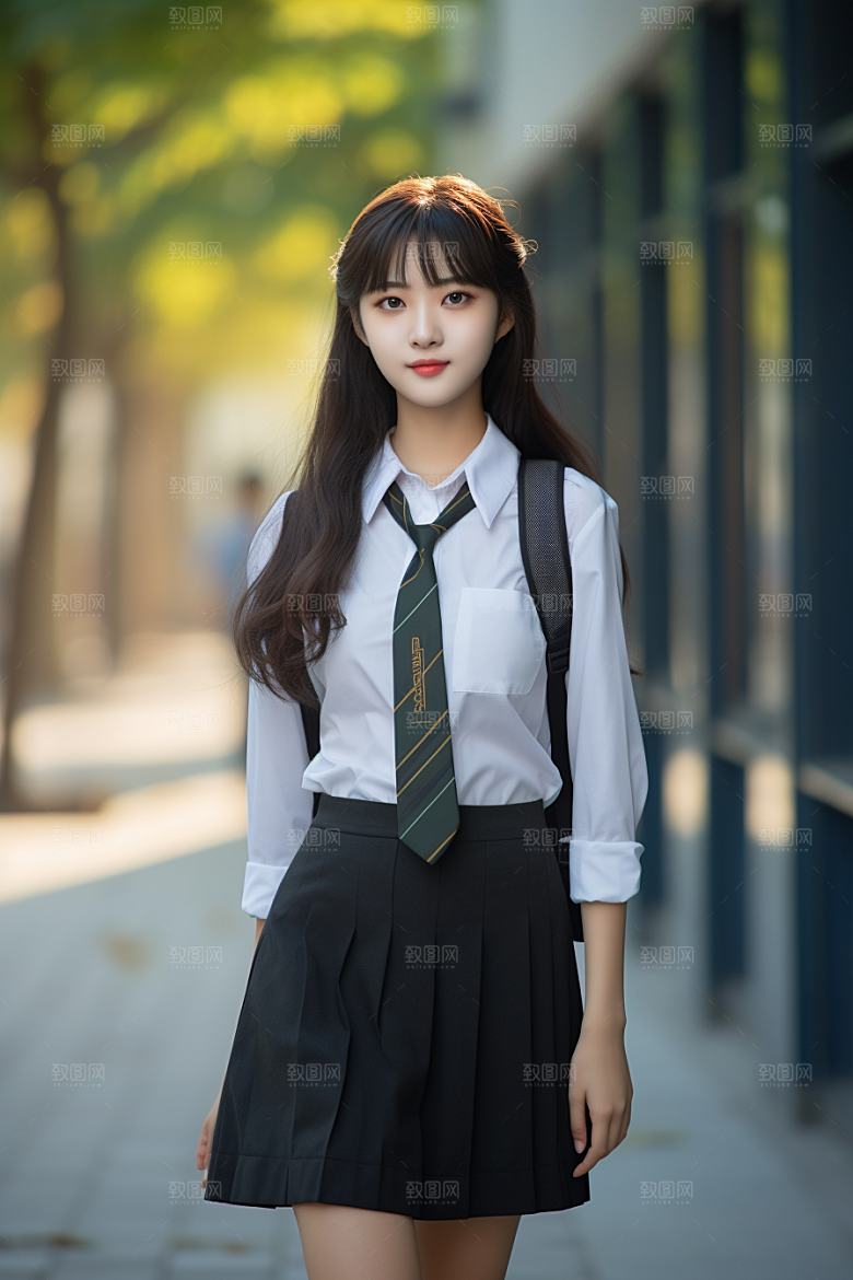 校服人物肖像青春摄影图