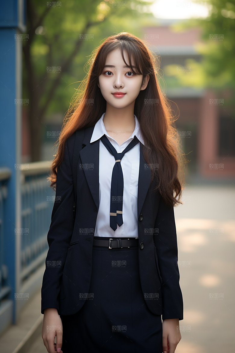 校服人物学校青少年摄影图