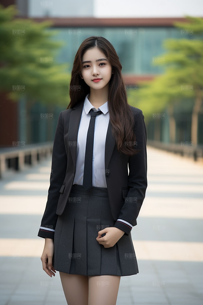 校服人物青春学校摄影图