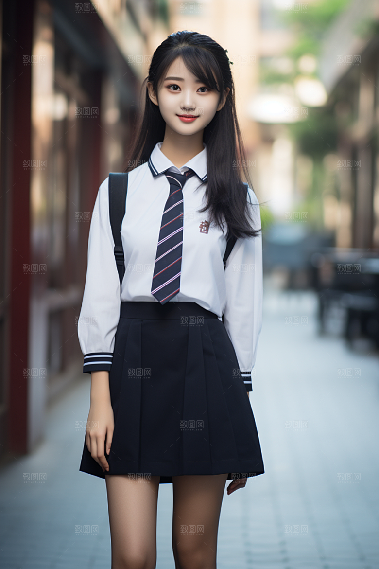 校服人物自然青少年摄影图