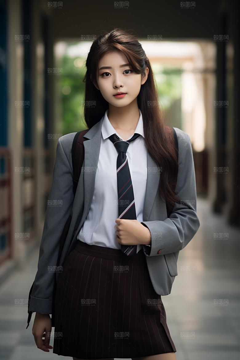 校服人物高中人像摄影图