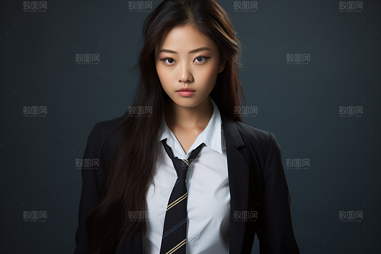 校服人物清新人像摄影图