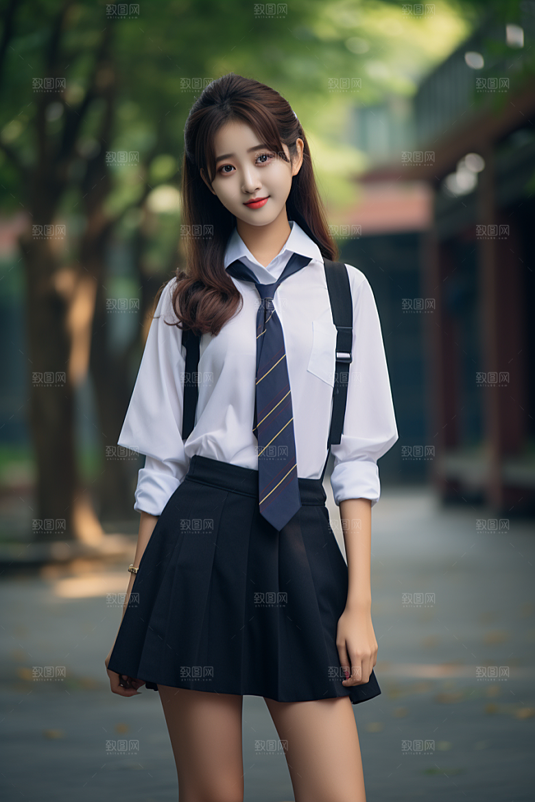 校服人物高中青春摄影图