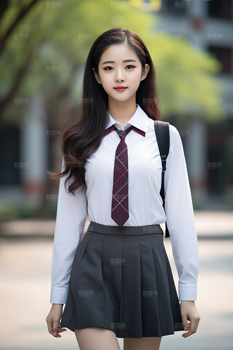 校服人物肖像青春摄影图