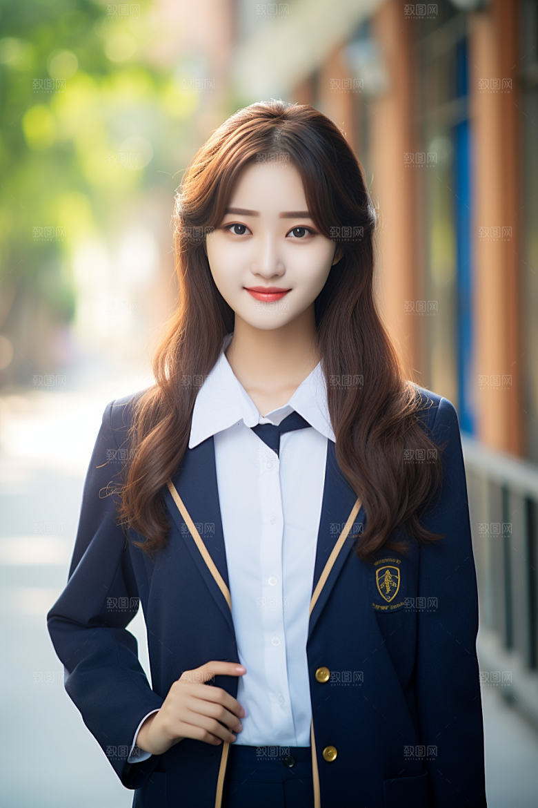 校服人物制服青春摄影图