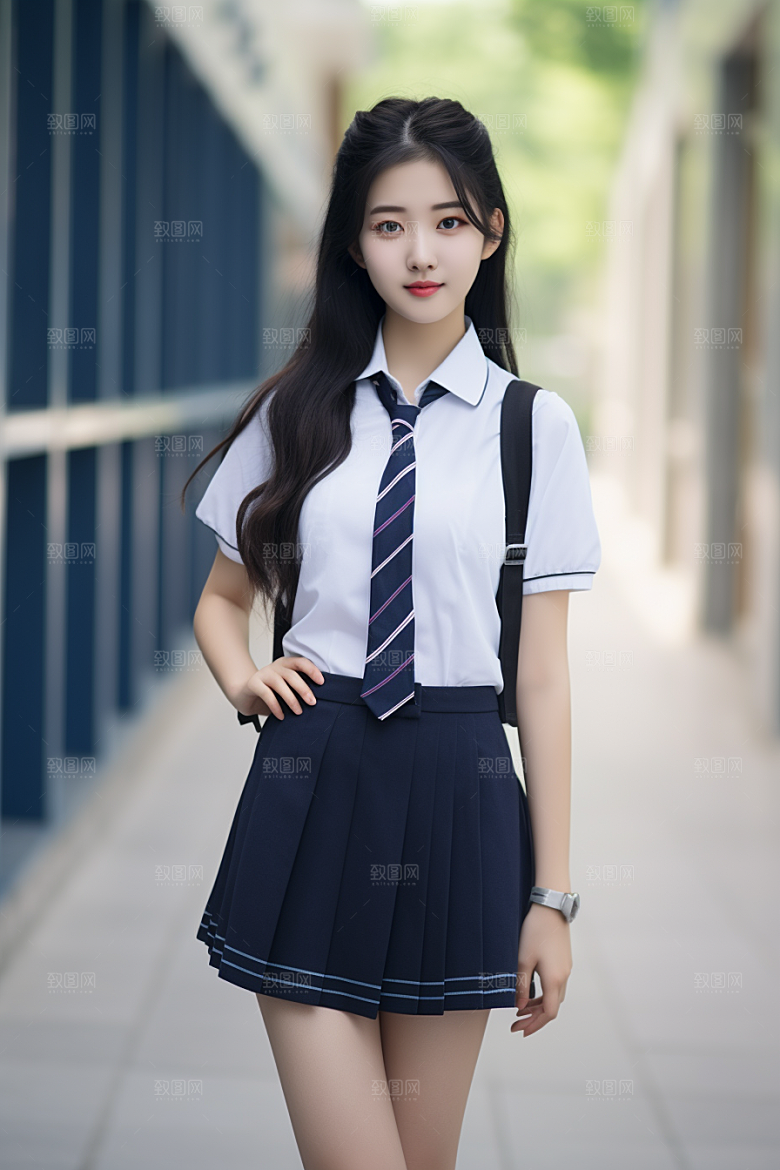 校服人物青少年青春摄影图