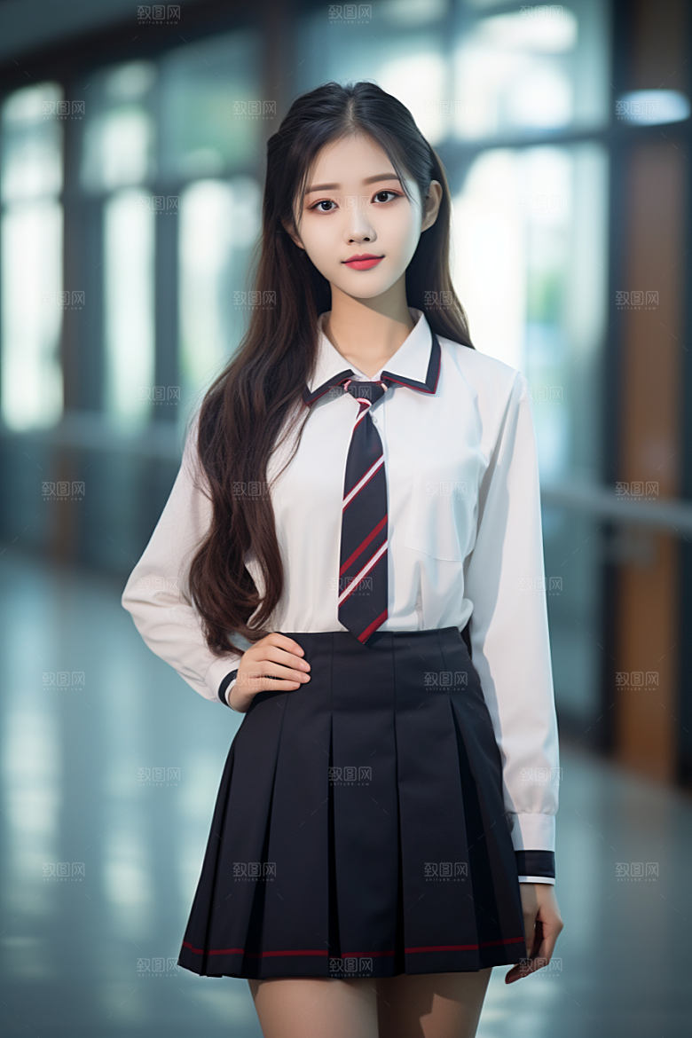 校服人物青春高中摄影图