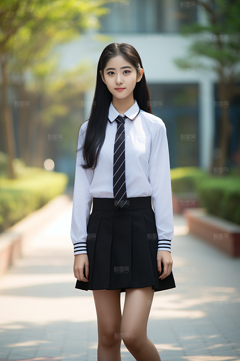 校服人物学生学校摄影图