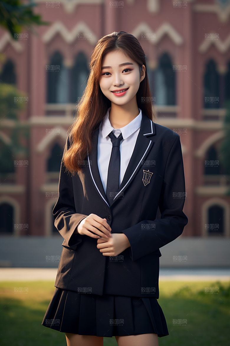 校服人物自然学校摄影图