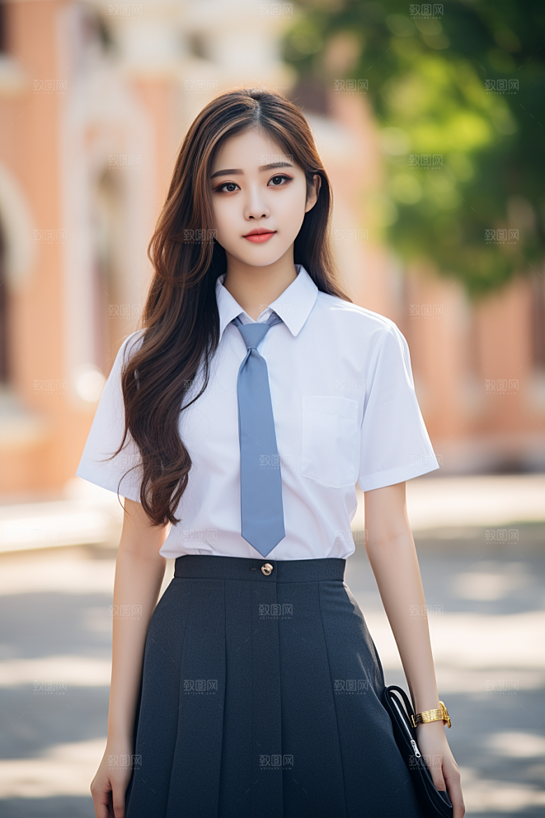 校服人物自然学校摄影图