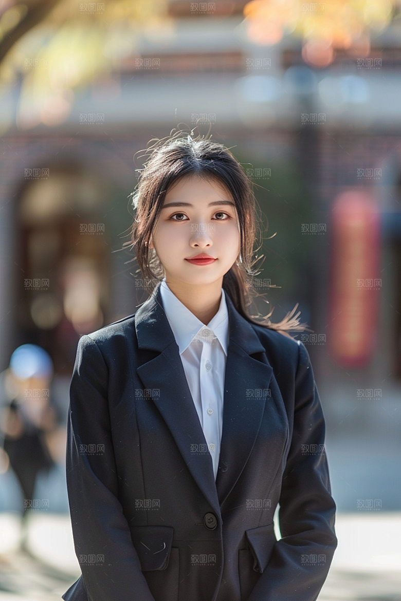 校服人物人像青少年摄影图