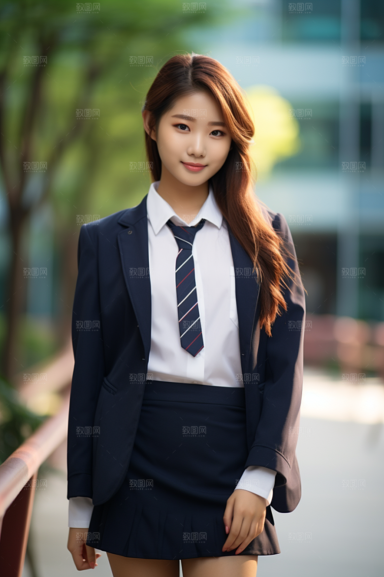 校服人物青少年青春摄影图