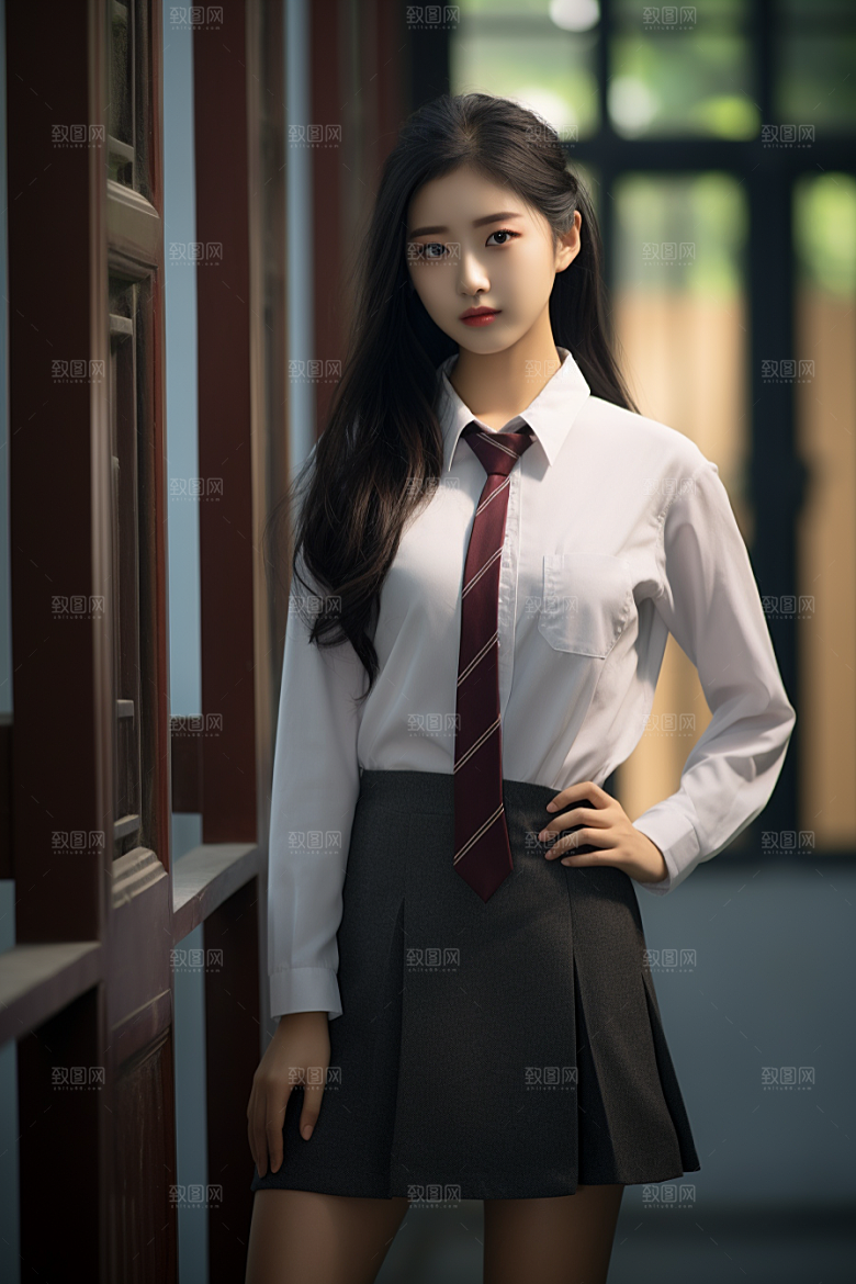 校服人物高中人像摄影图