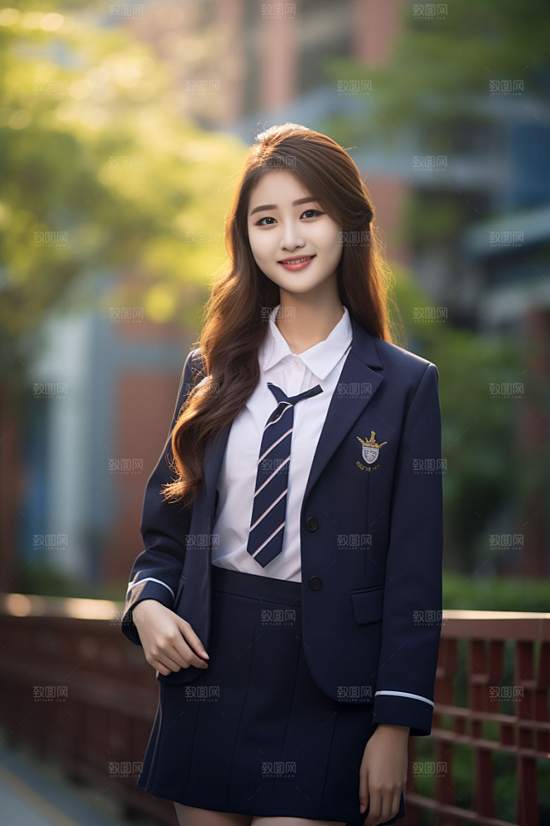 校服人物肖像制服摄影图