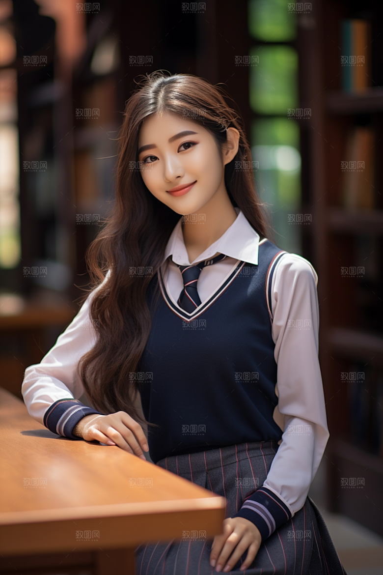 校服人物高中学校摄影图