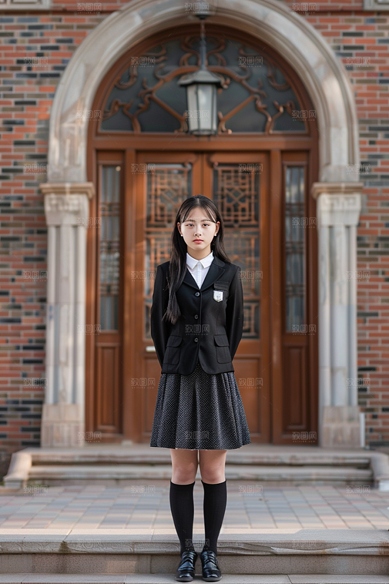 校服人物青春人像摄影图
