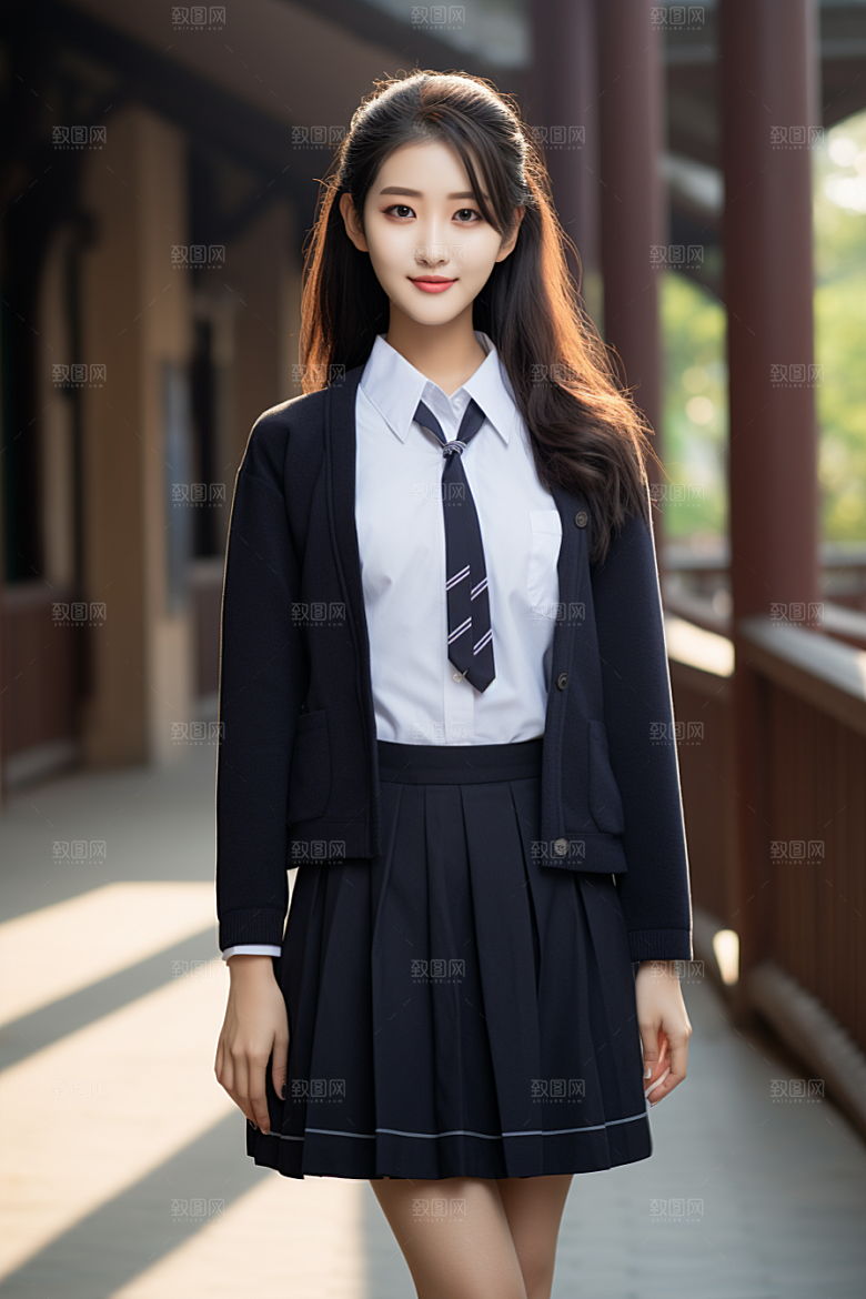 校服人物学校青少年摄影图