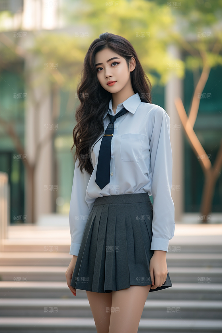 校服人物青春自然摄影图