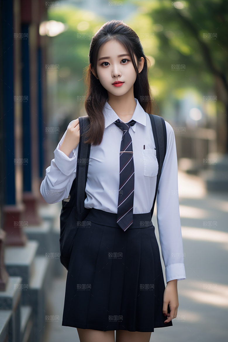 校服人物青春校园摄影图