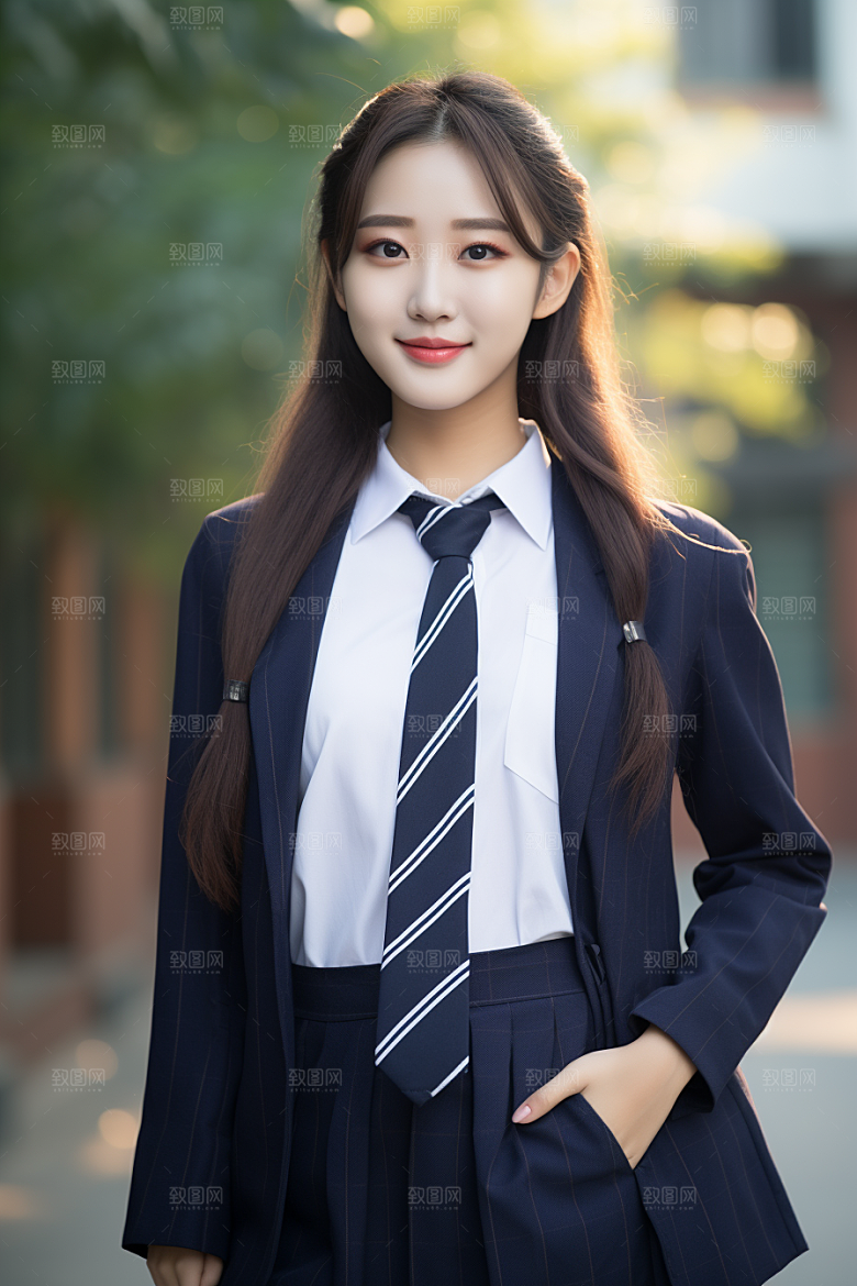 校服人物学校青春摄影图