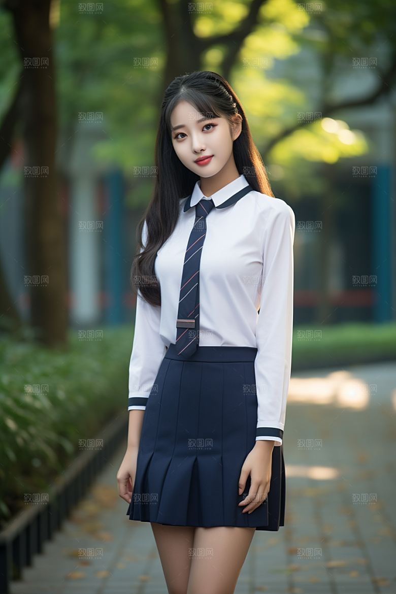 校服人物青春清新摄影图