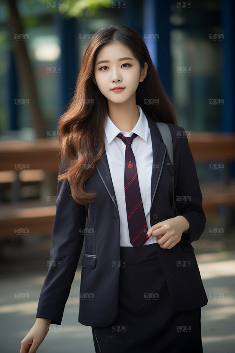 校服人物青春校园摄影图