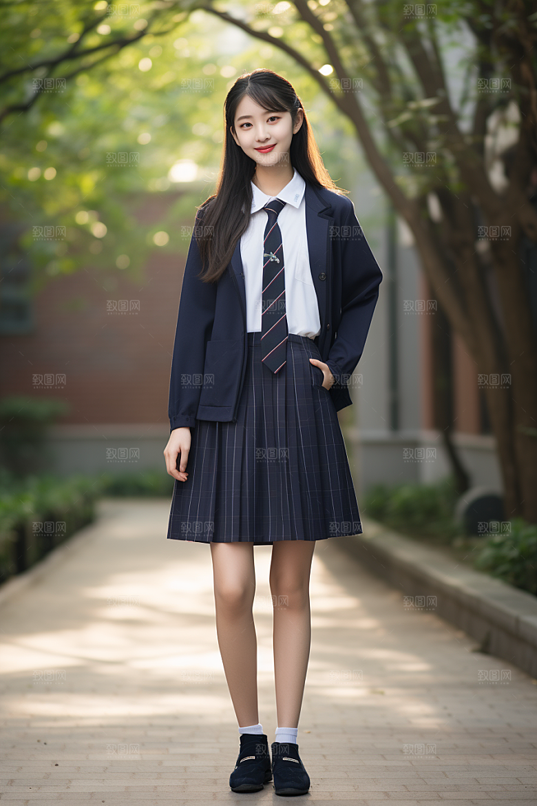 校服人物青少年青春摄影图