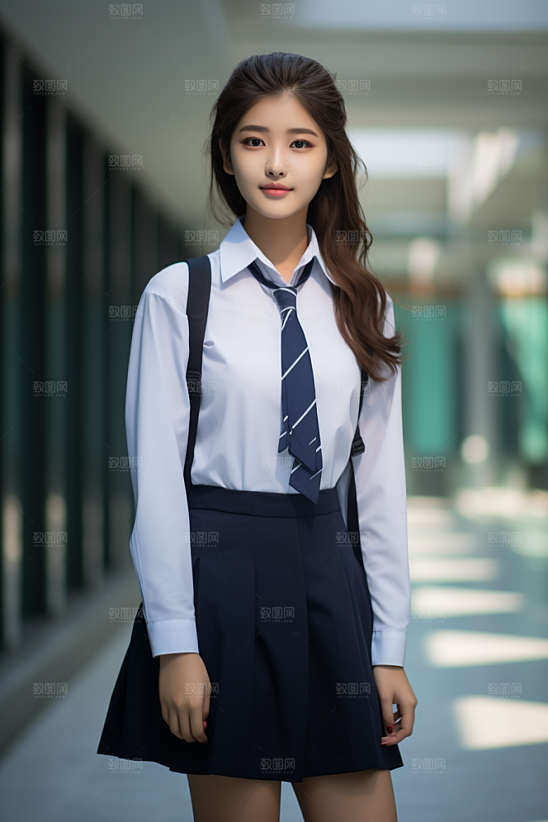 校服人物自然高中摄影图