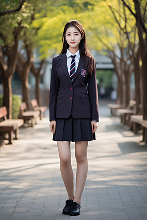 校服人物学校青春摄影图
