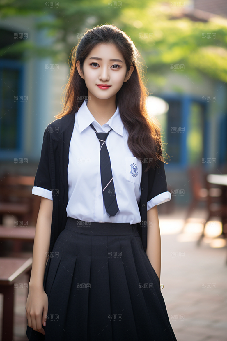 校服人物学校青春摄影图