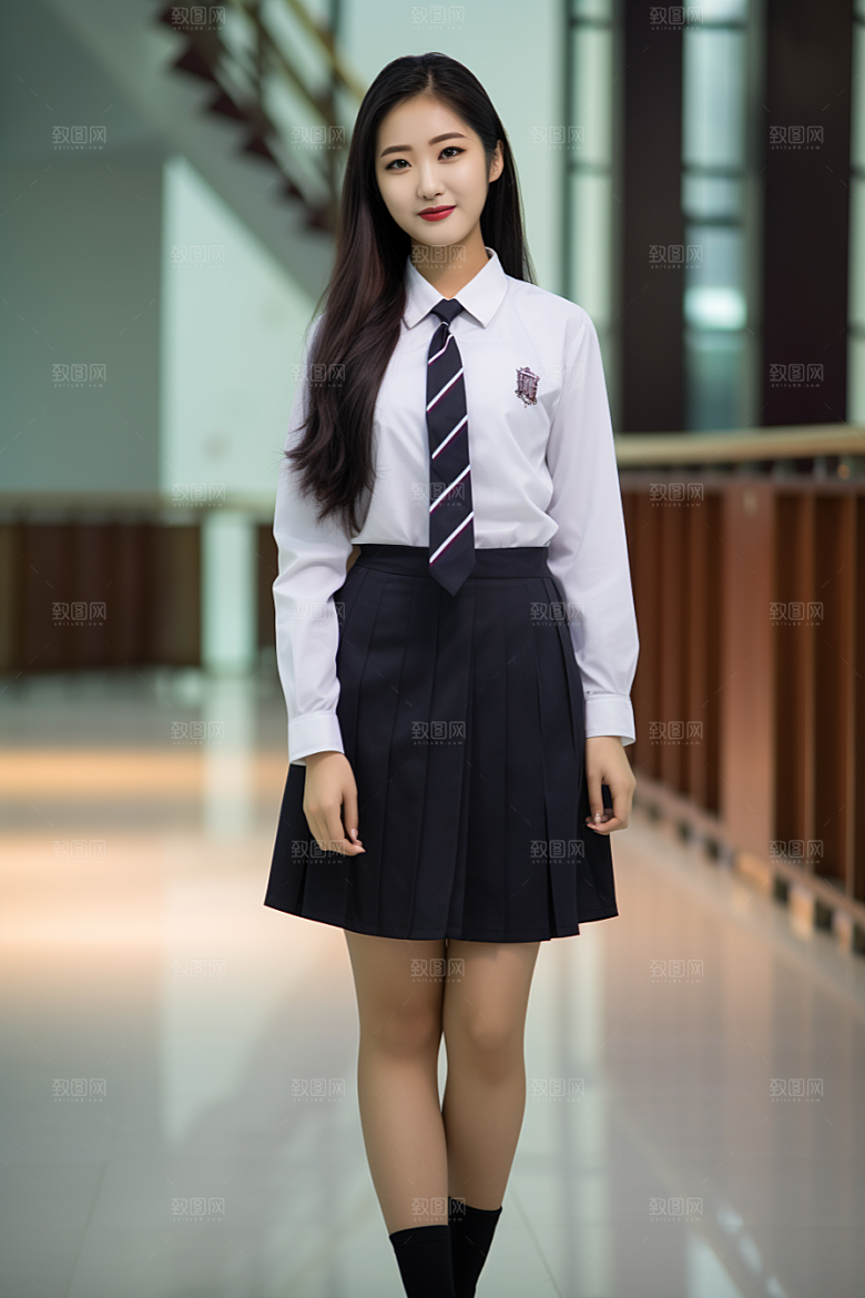 校服人物学生学校摄影图