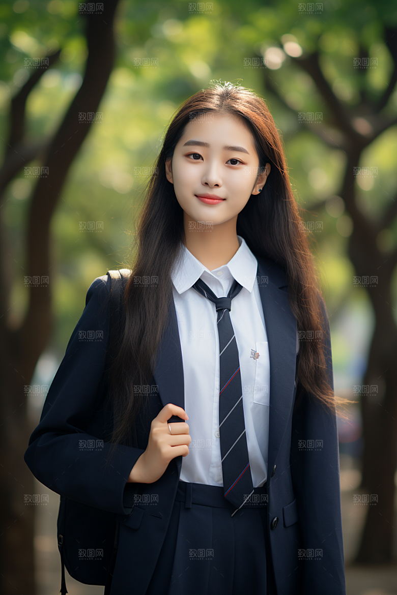 校服人物清新人像摄影图