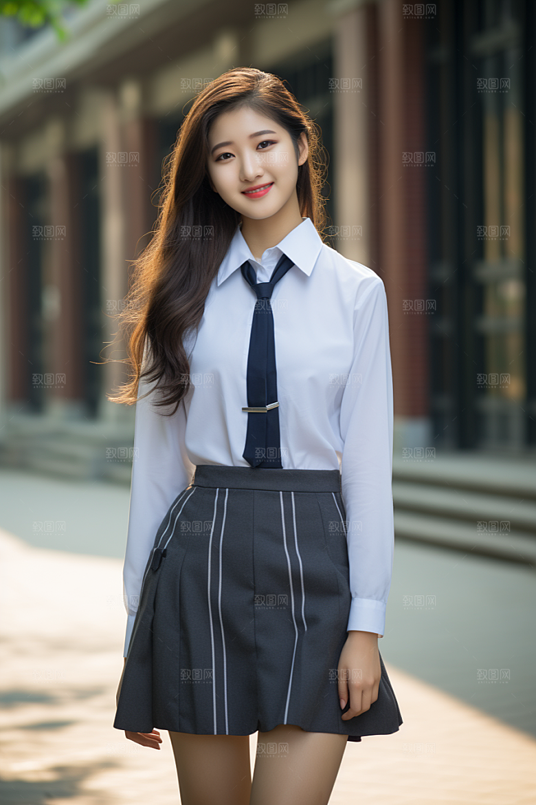 校服人物肖像人像摄影图