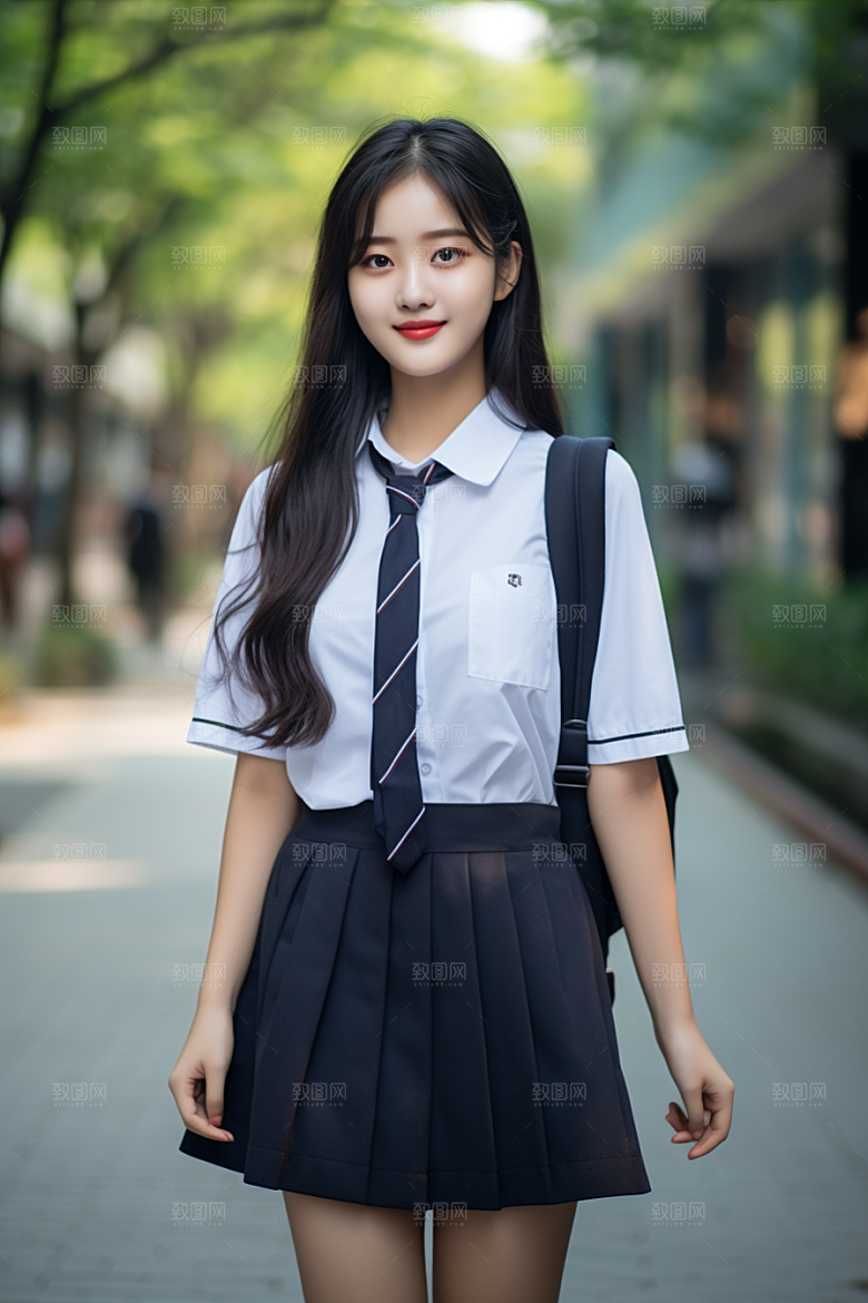 校服人物高中青春摄影图